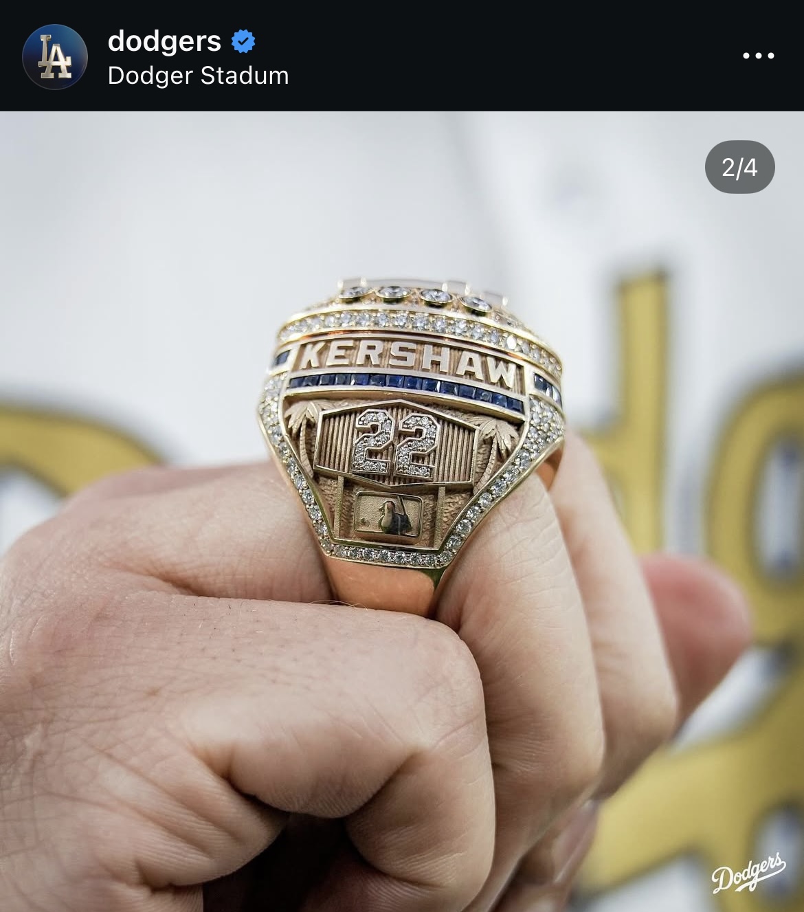 ドジャース公式インスタグラムから