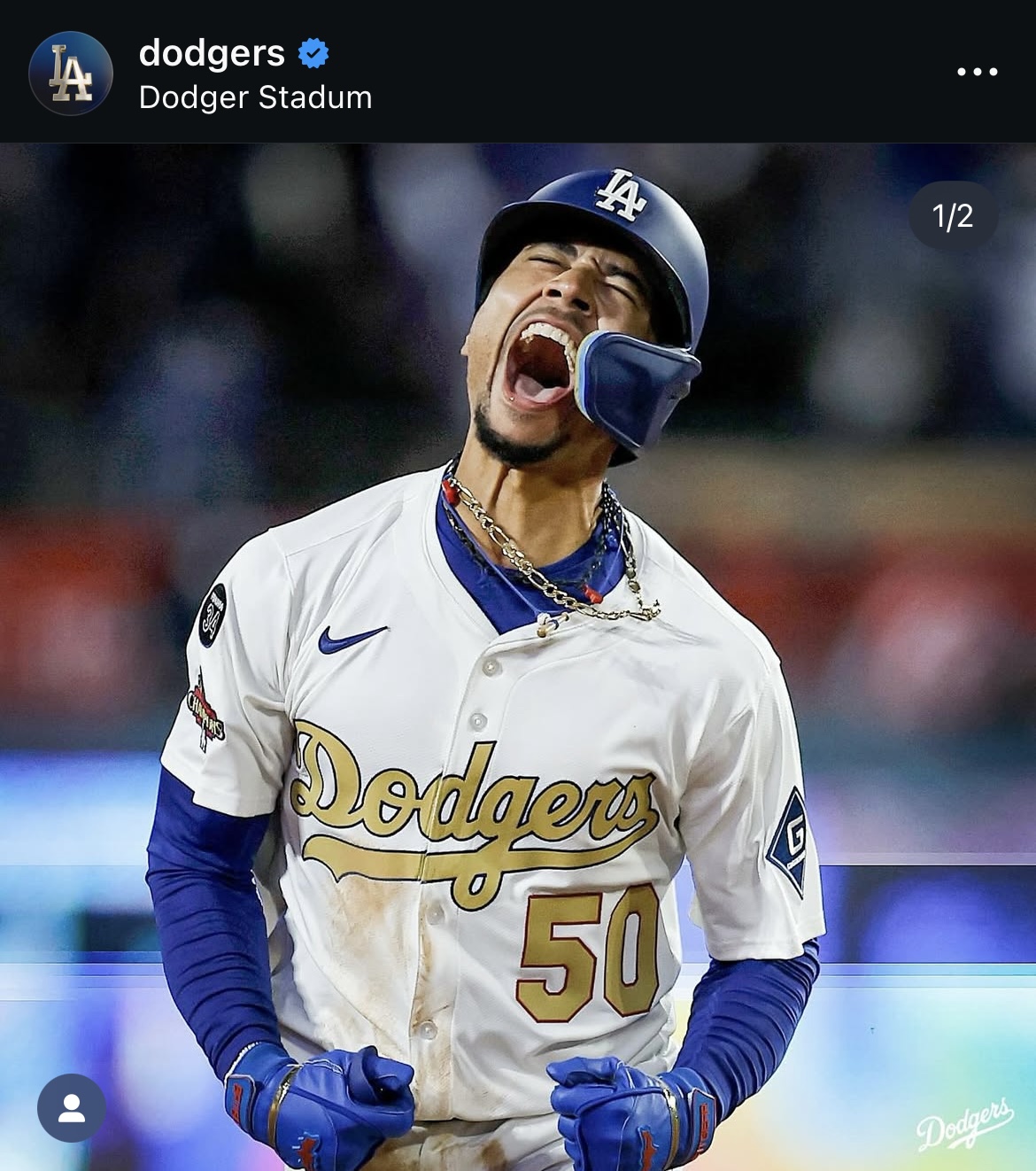 ドジャース公式インスタグラムから