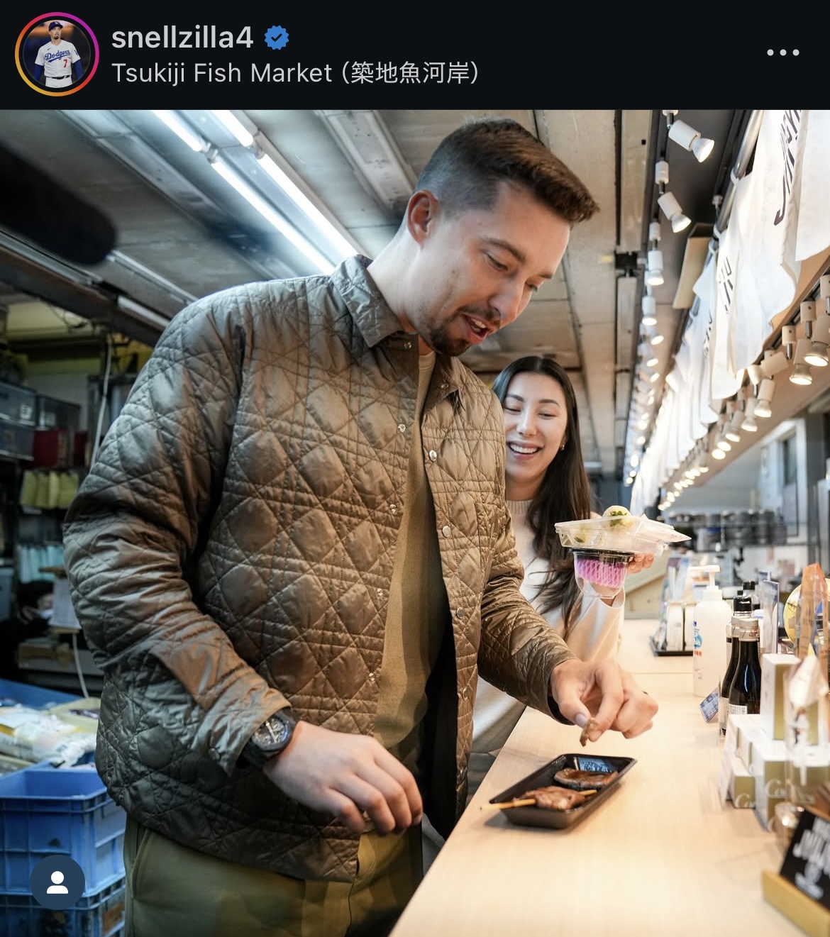 スネルのインスタグラムから