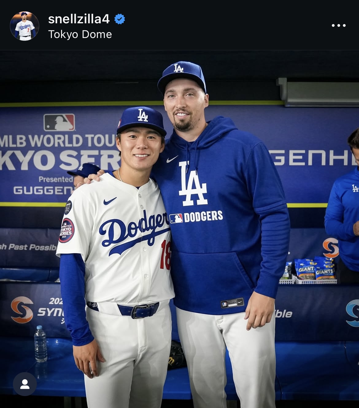 スネルのインスタグラムから