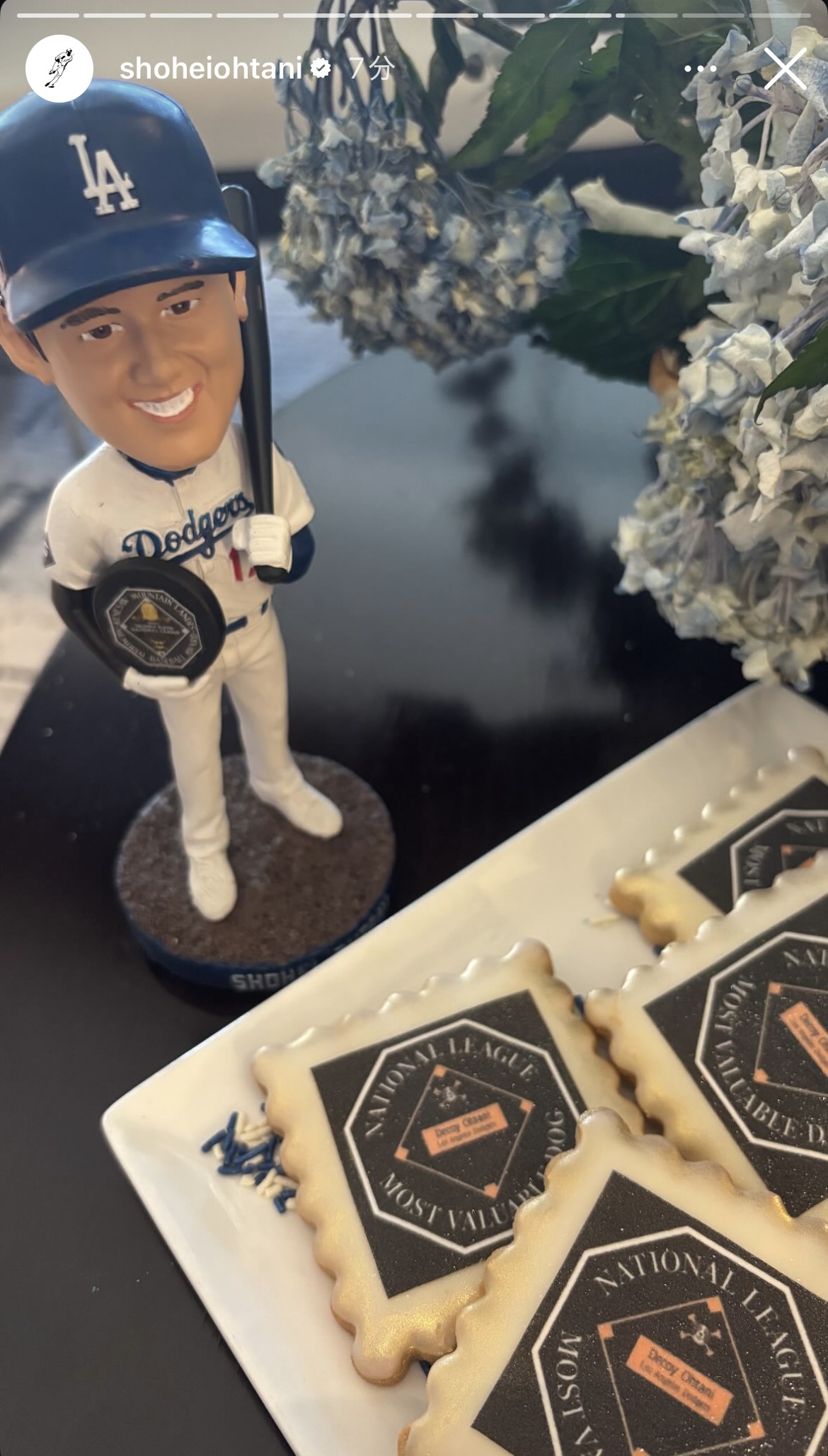 大谷のインスタグラムから