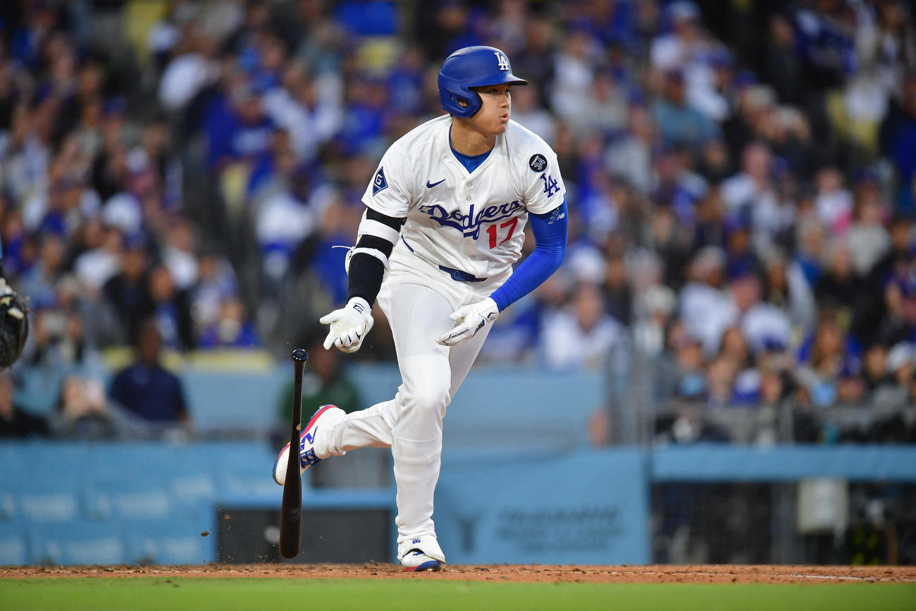 ドジャース大谷翔平は5回に安打を放った（ロイター）