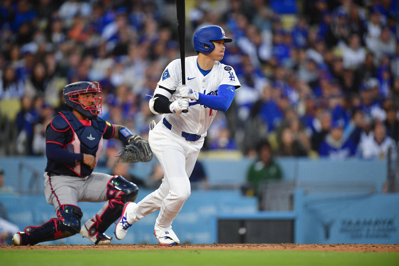 ドジャース大谷翔平は5回に安打を放った（ロイター）