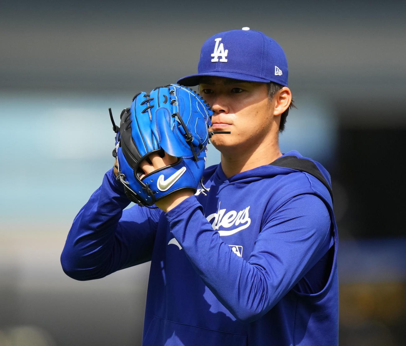 ドジャース山本由伸（2025年3月29日撮影）