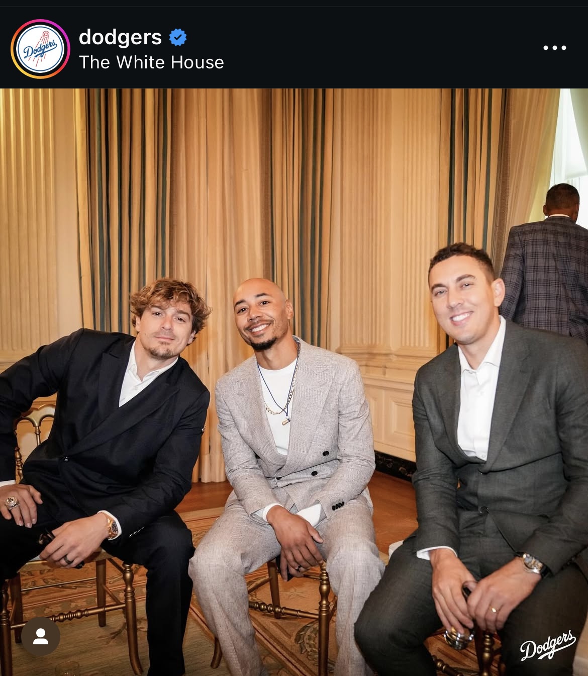 ドジャース公式インスタグラムから