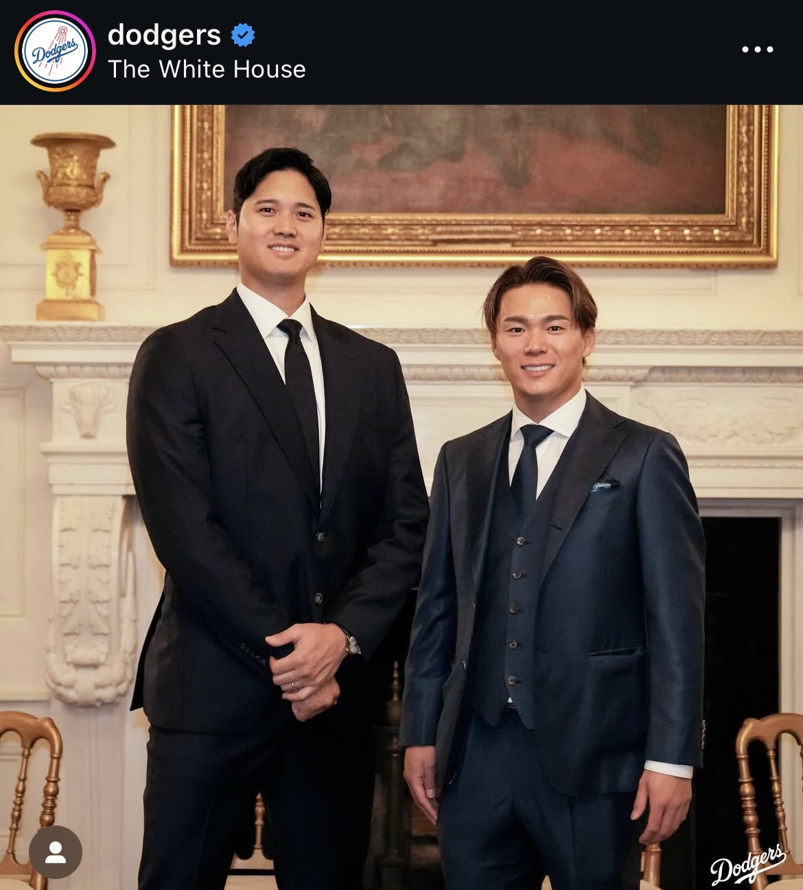ドジャース公式インスタグラムから