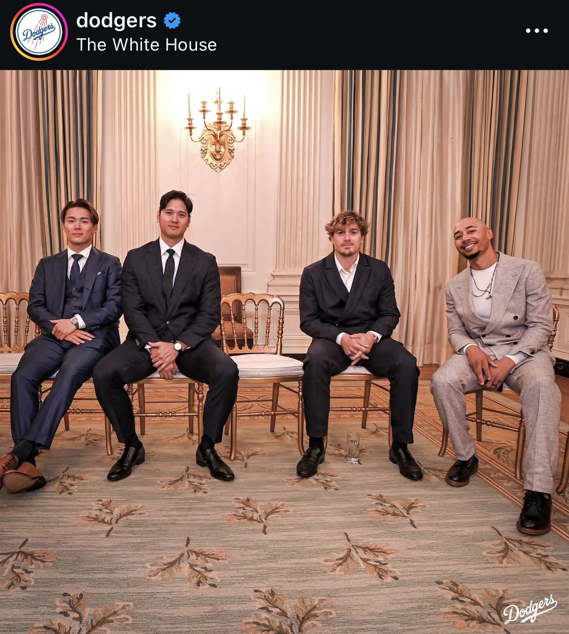 ドジャース公式インスタグラムから