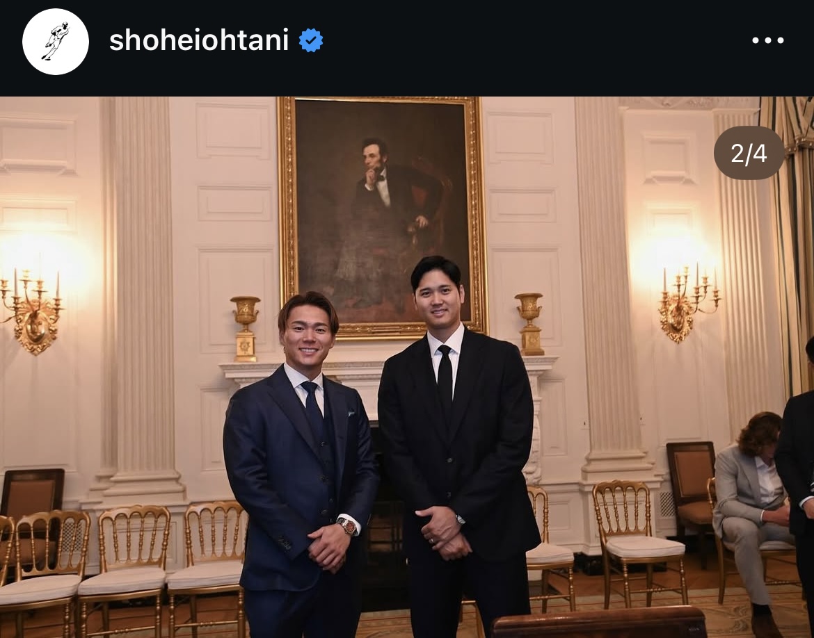 大谷のインスタグラムから
