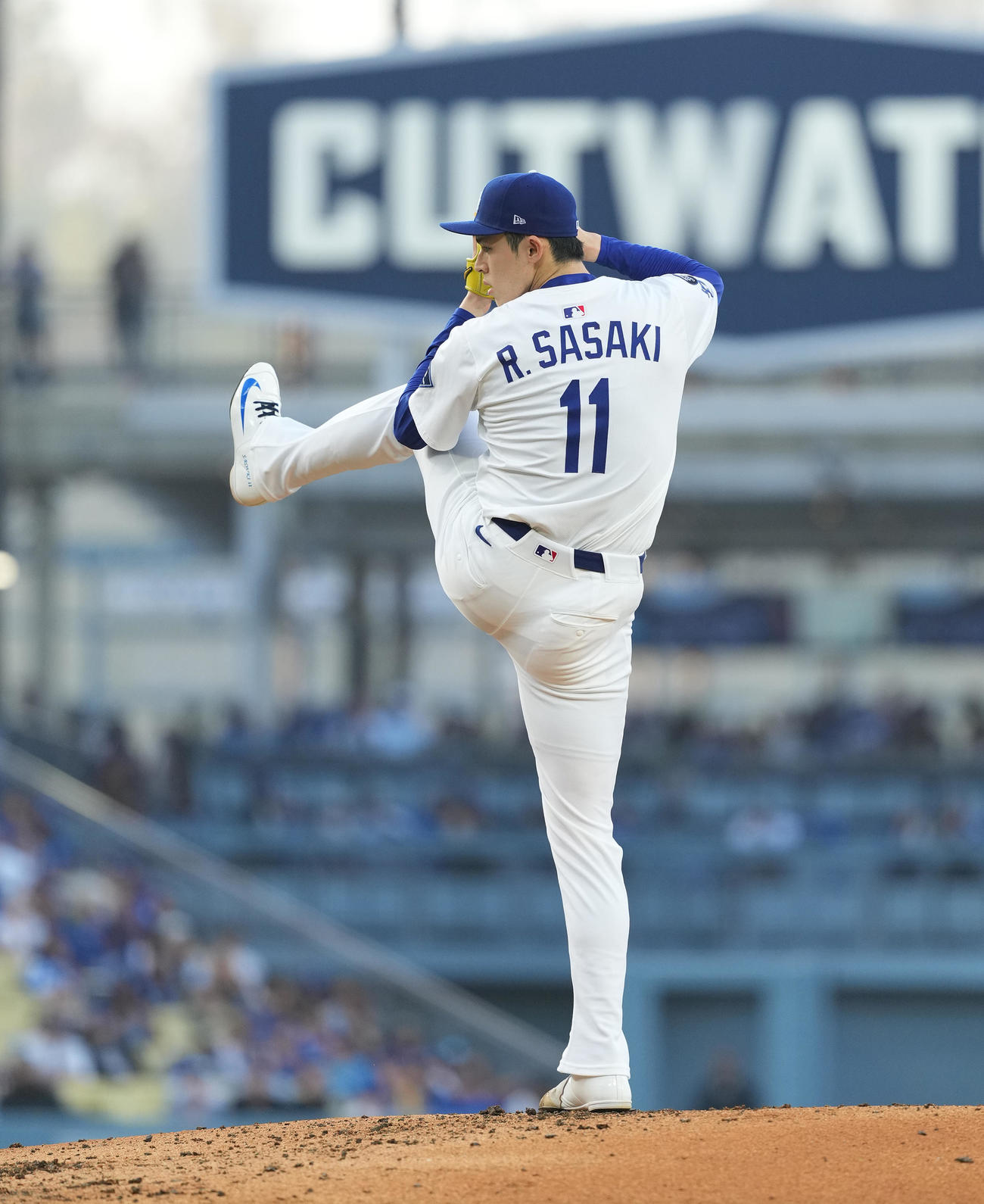ドジャース対カブス　カブス戦に先発し、5回4安打1失点でメジャー初黒星を喫したドジャース佐々木（撮影・菅敏）