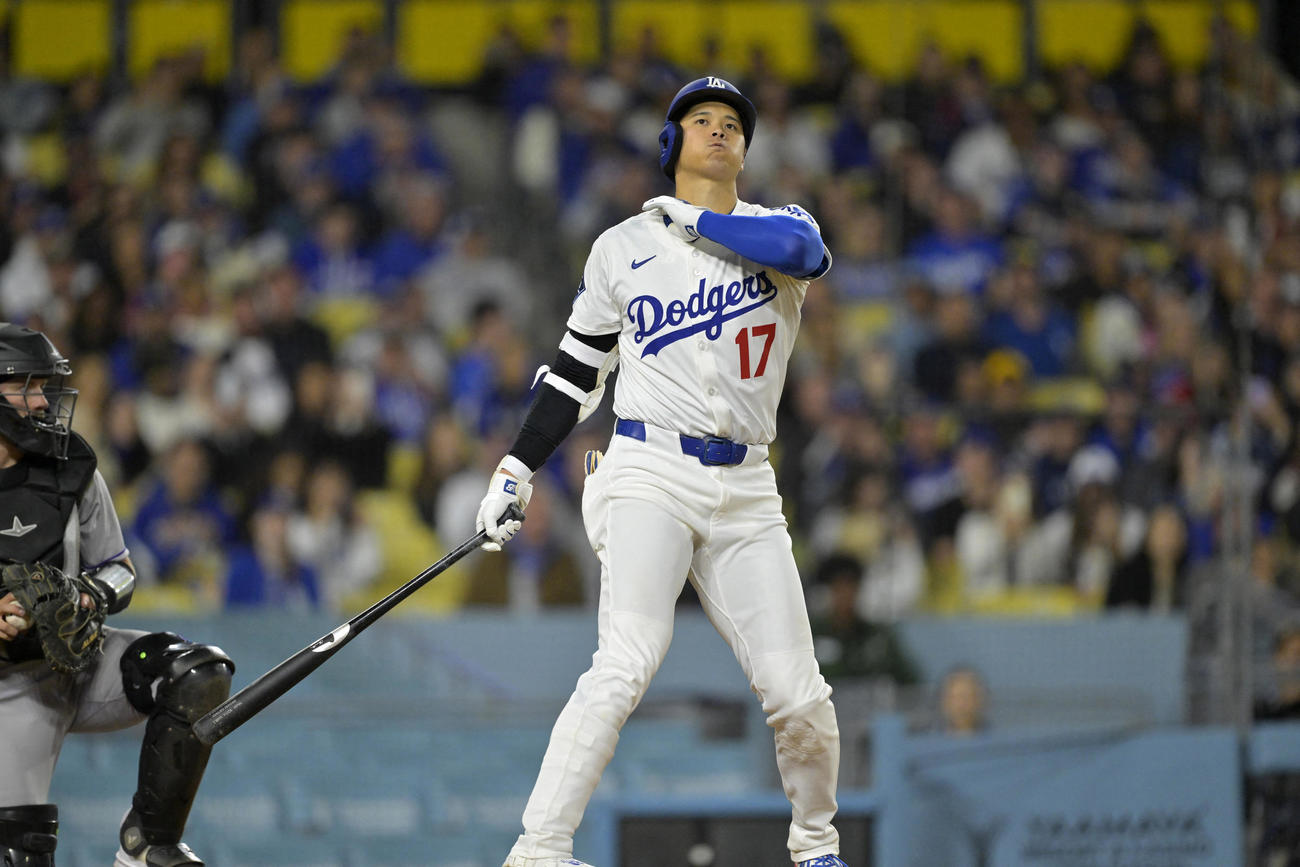 ドジャース大谷翔平はロッキーズ戦の第3打席は三振（ロイター）