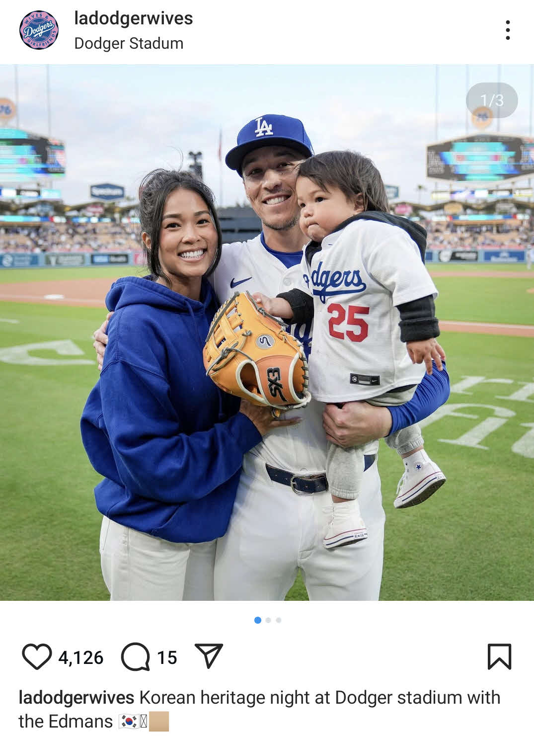 ドジャース夫人会のインスタグラムから