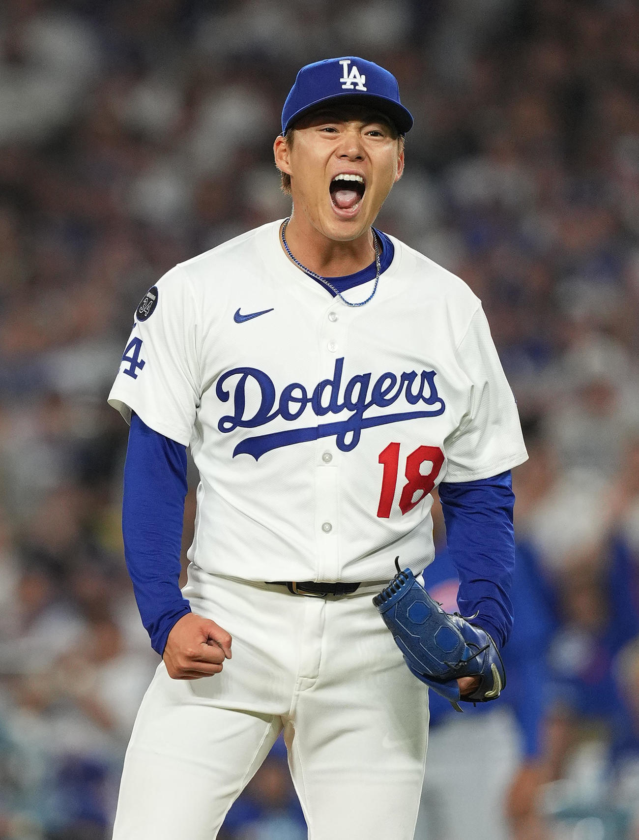 ドジャース山本由伸（2025年4月11日撮影）