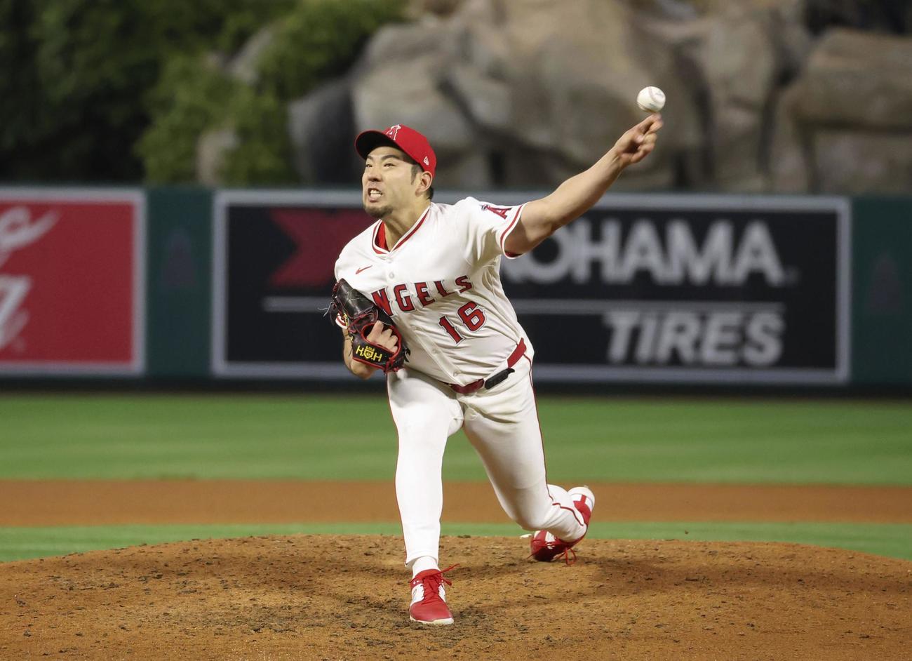 タイガース戦に先発したエンゼルス菊池（共同）