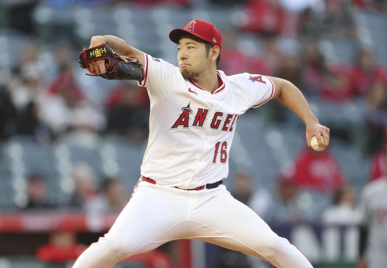 タイガース戦に先発したエンゼルス菊池（共同）