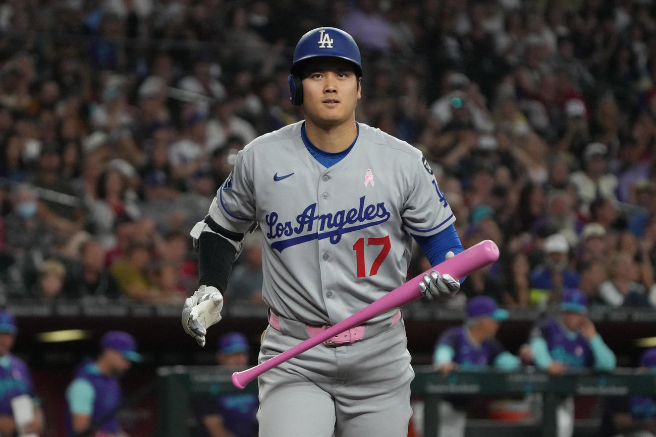 ドジャース大谷翔平はダイヤモンドバックス戦3回表、三振を喫した（ロイター）