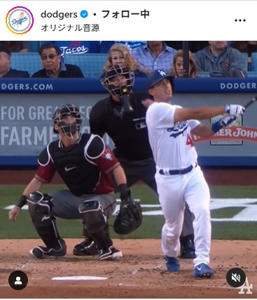 ドジャース公式インスタグラムから