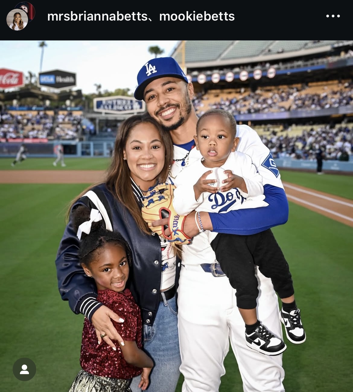 ベッツの妻ブリアンナ夫人のインスタグラムから