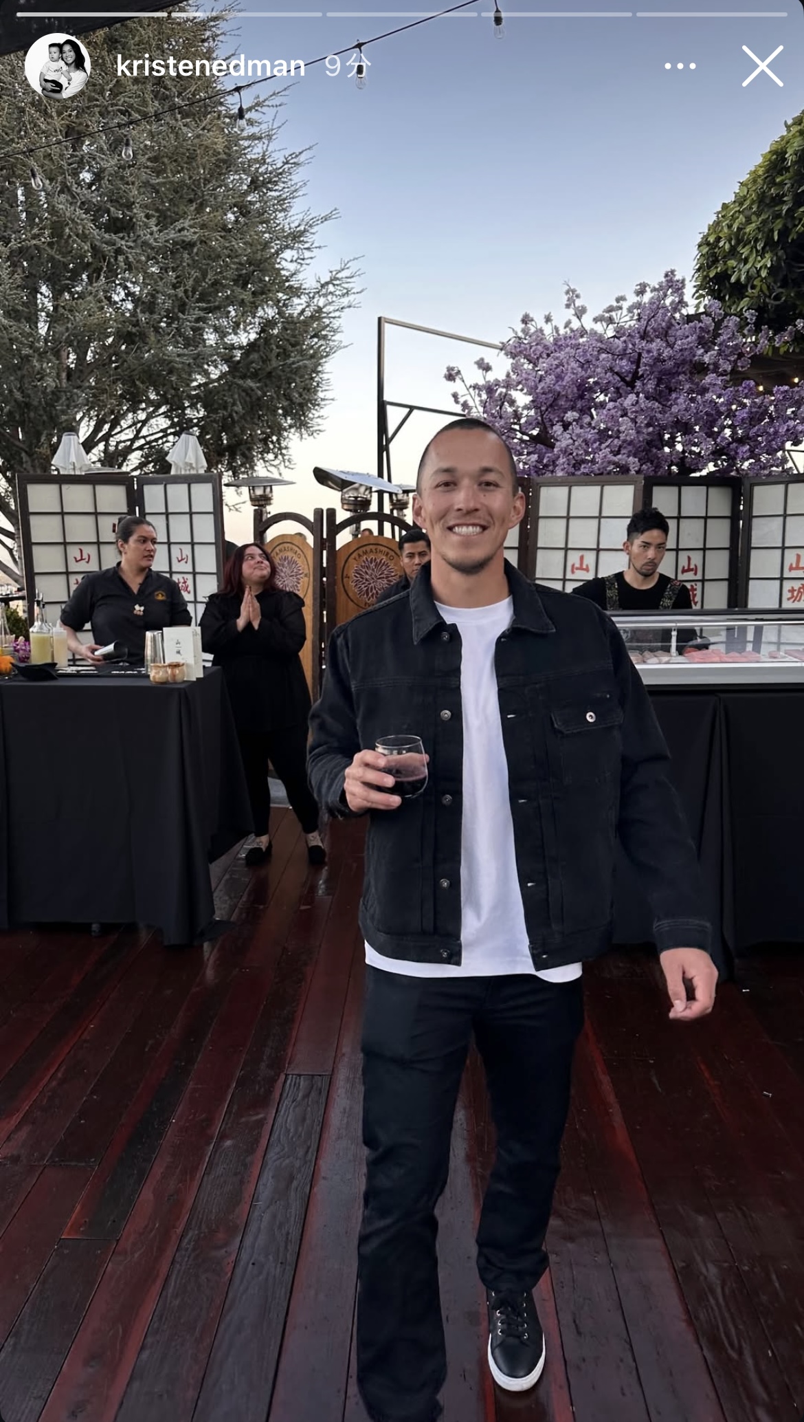 エドマンの妻クリスティン夫人のインスタグラムから