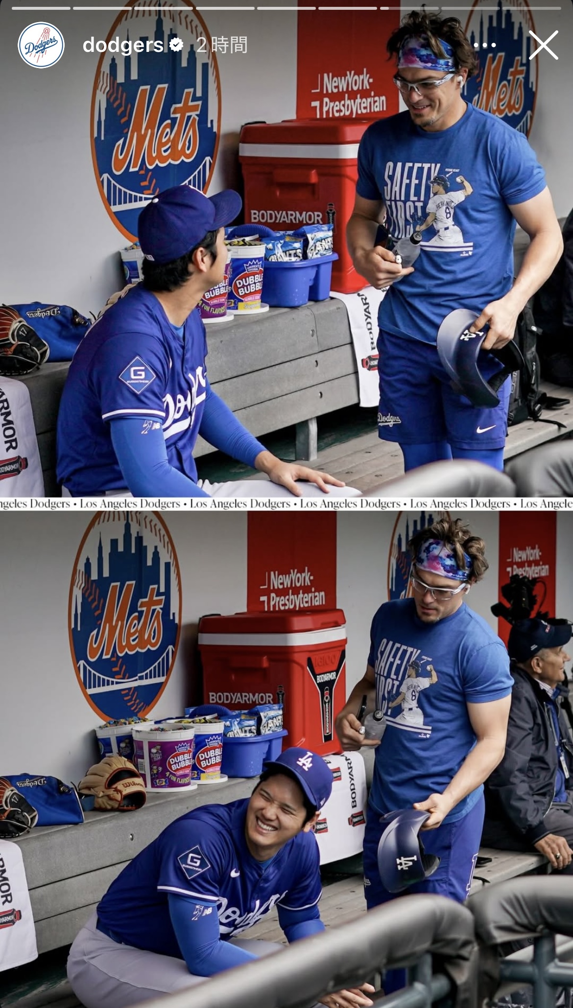 ドジャース公式インスタグラムから