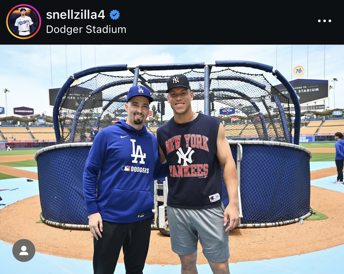 ジャッジと2ショット　スネルのインスタグラムから