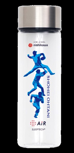 西川株式会社がキャンペーンでプレゼントするドジャース大谷翔平投手のオリジナルボトル