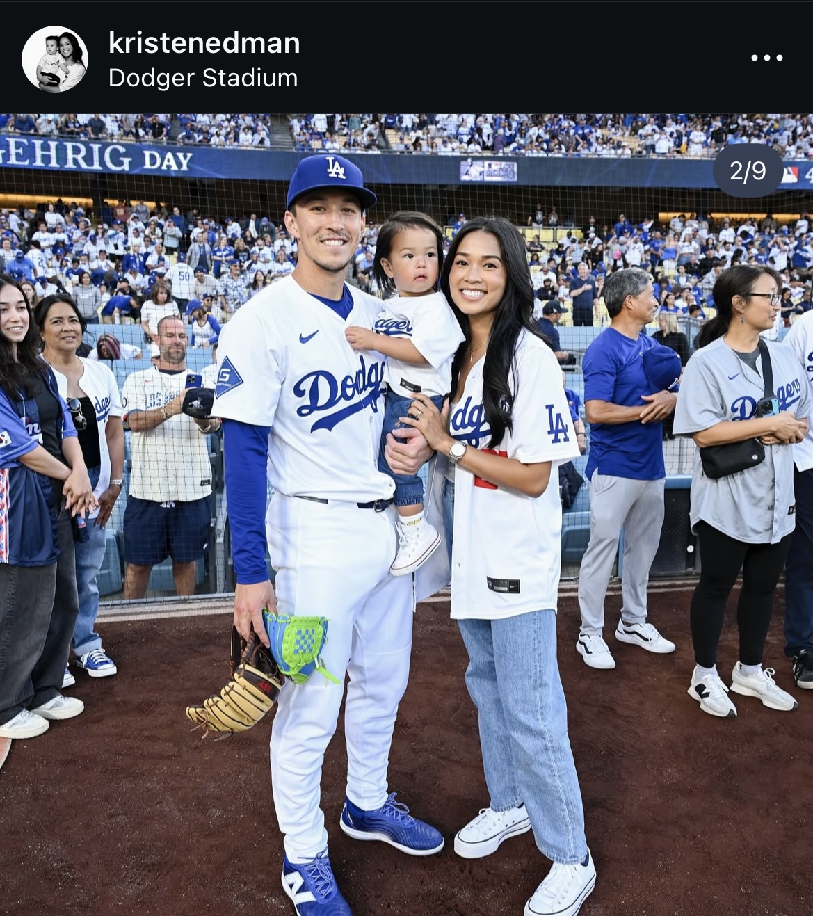 エドマンの妻クリスティン夫人のインスタグラムから