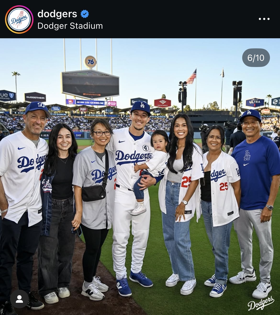 ドジャース公式インスタグラムから
