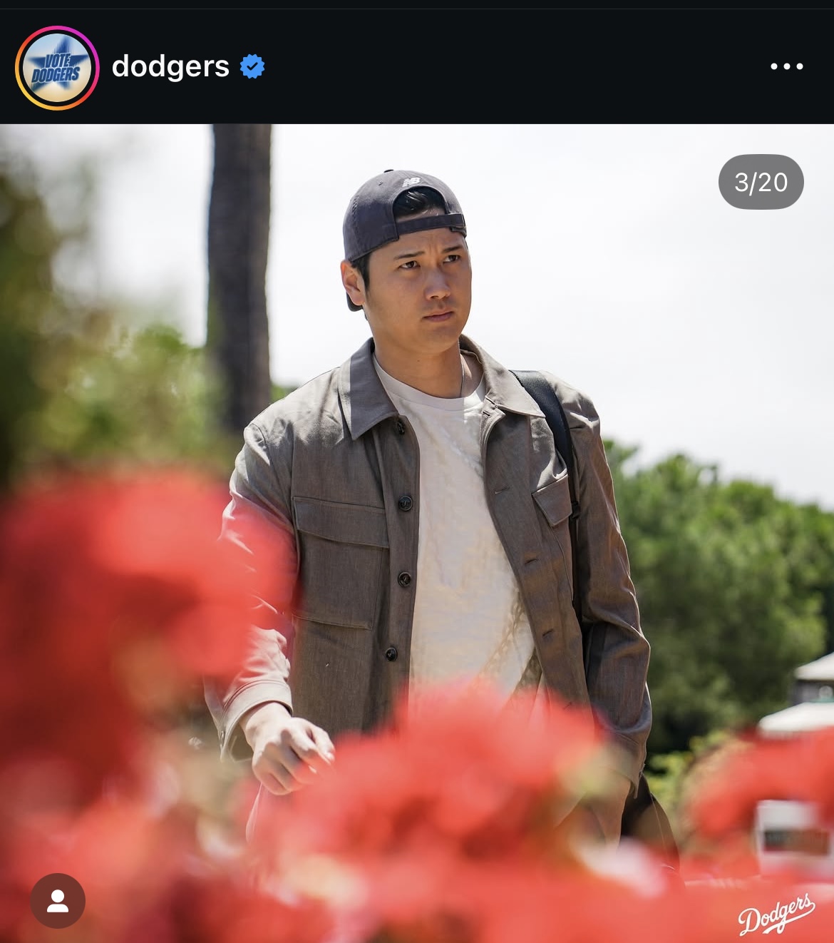 ドジャース公式インスタグラムから