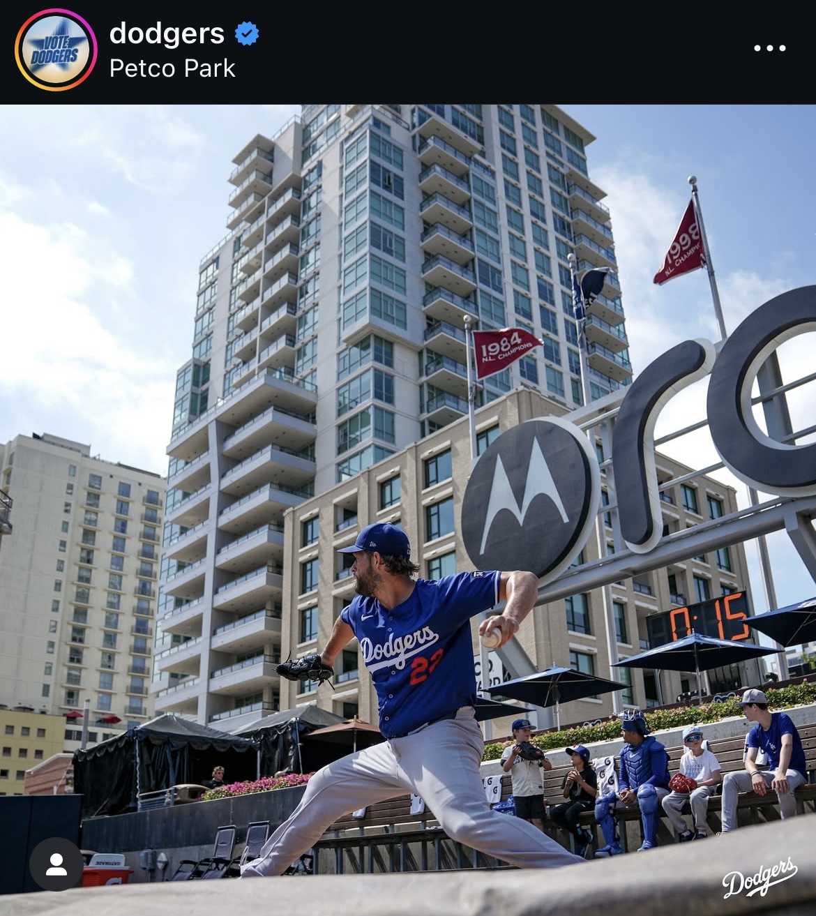 ドジャース公式インスタグラムから