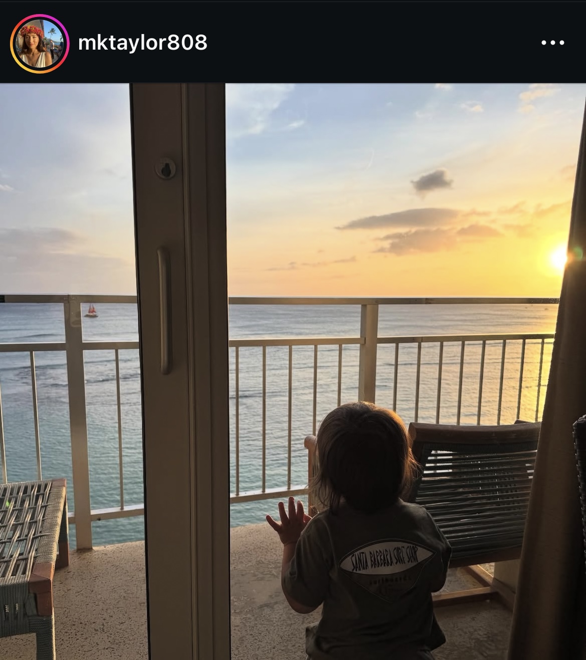テーラーの妻メアリー夫人のインスタグラムから