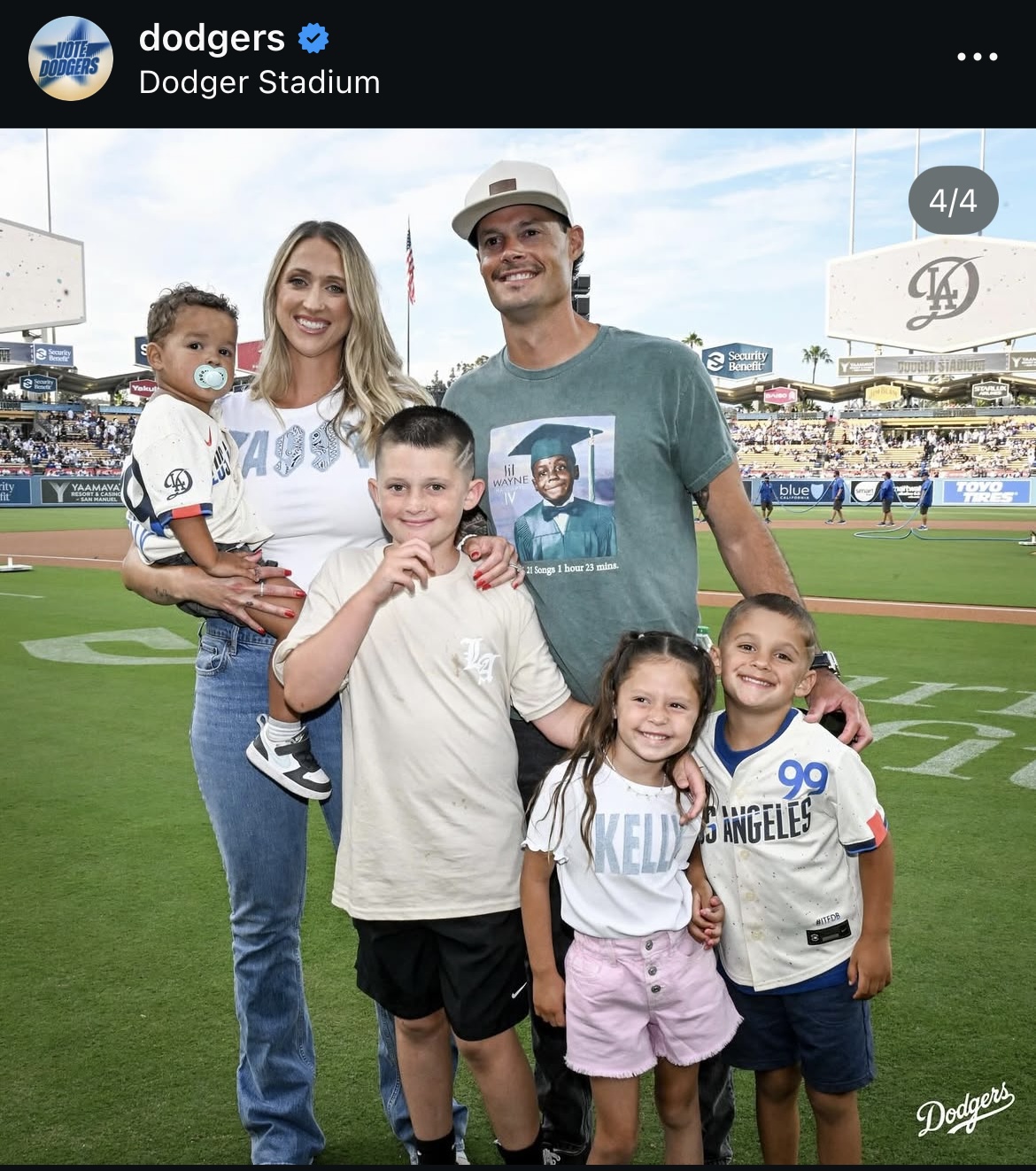 ドジャース公式インスタグラムから