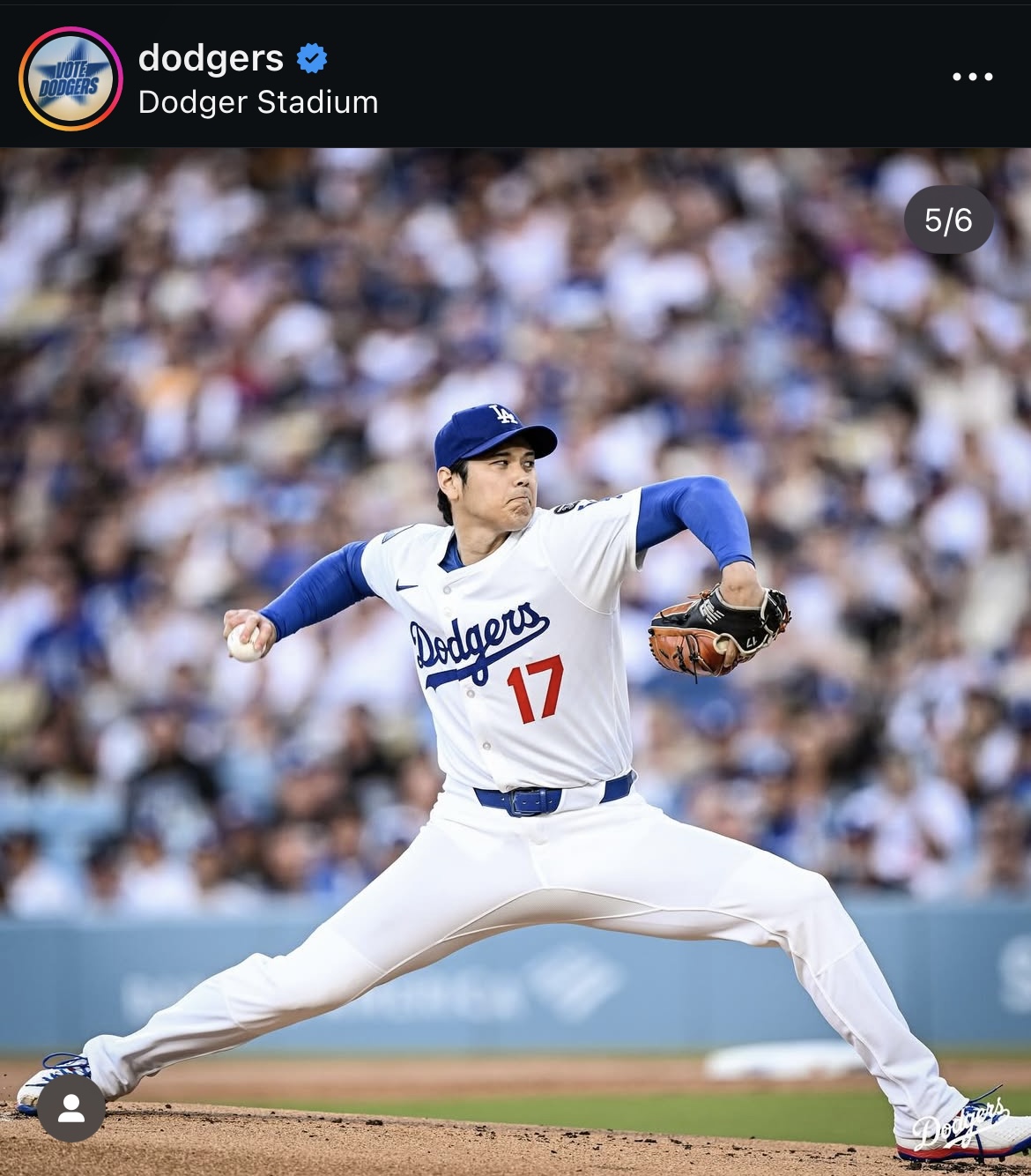 ドジャース公式インスタグラムから