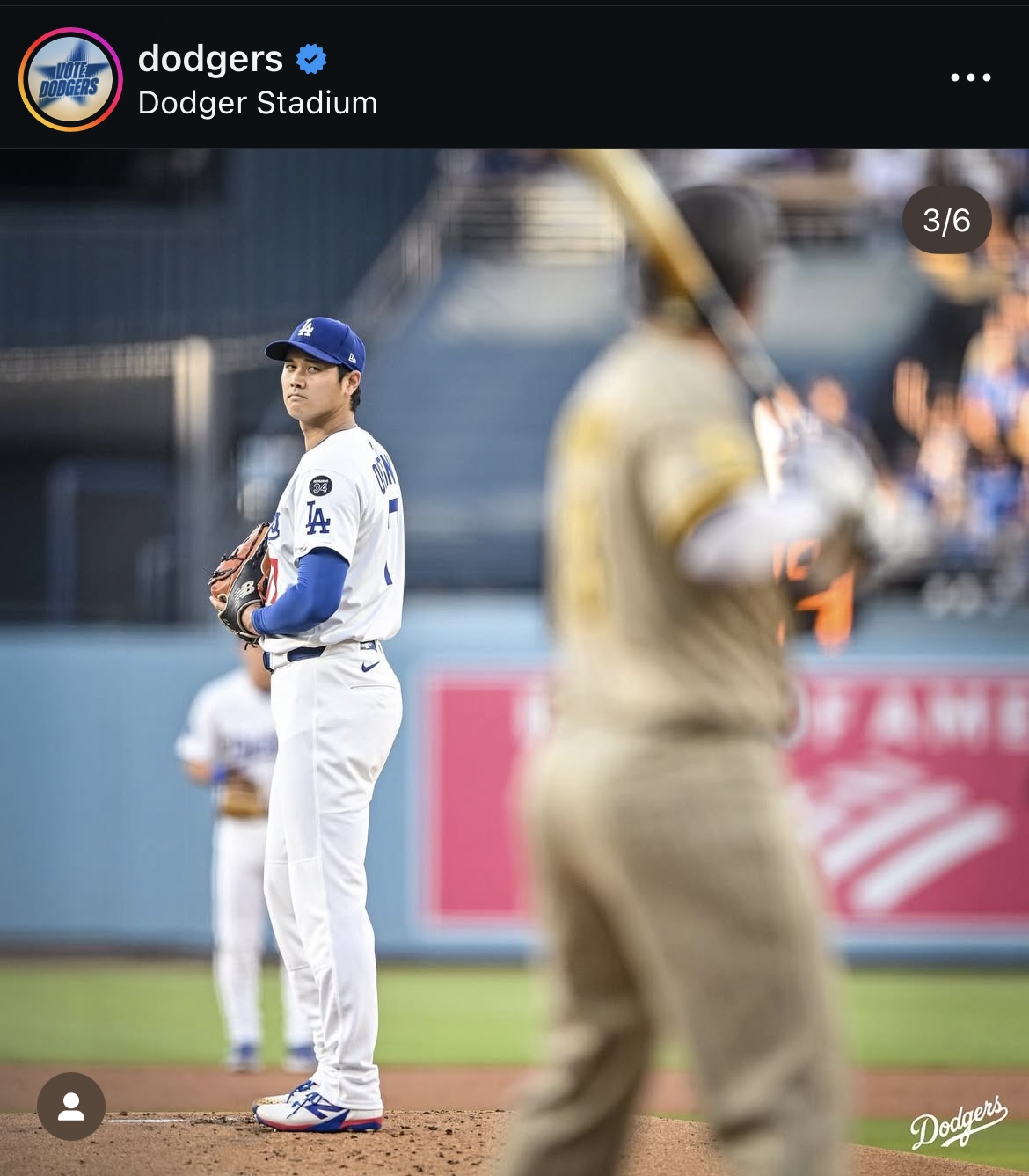 ドジャース公式インスタグラムから