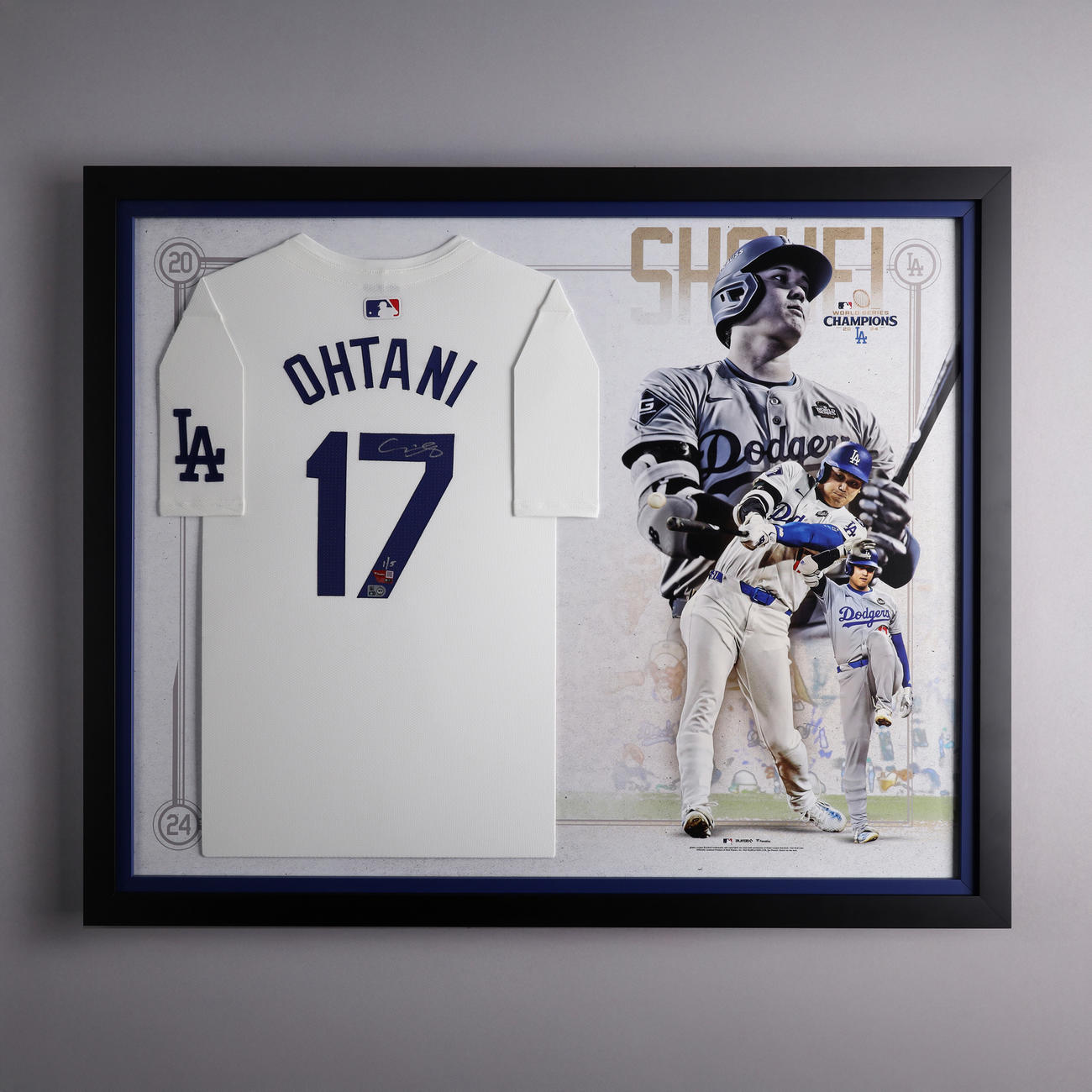 580万円で発売されたドジャース大谷翔平のサイン入りユニホームと額