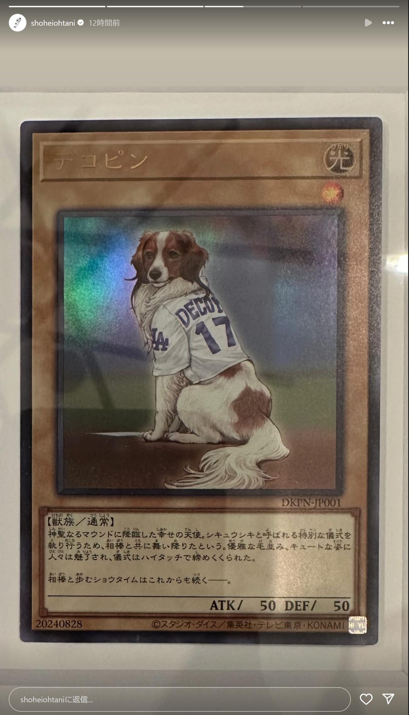 大谷翔平のインスタグラムから