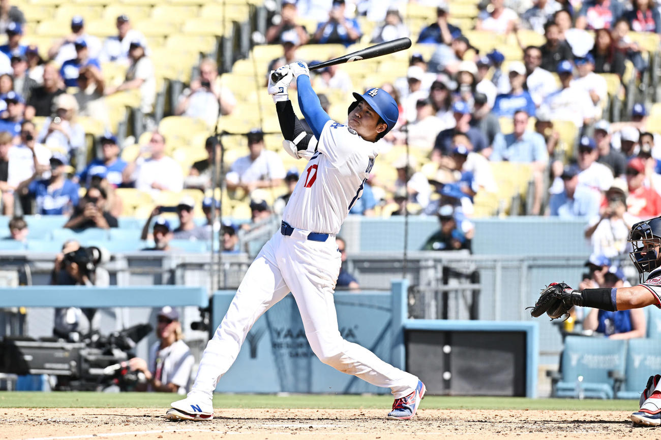 22日ナショナルズ戦で26号2ランを放ったドジャース大谷翔平