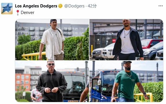 ドジャースの公式Xから