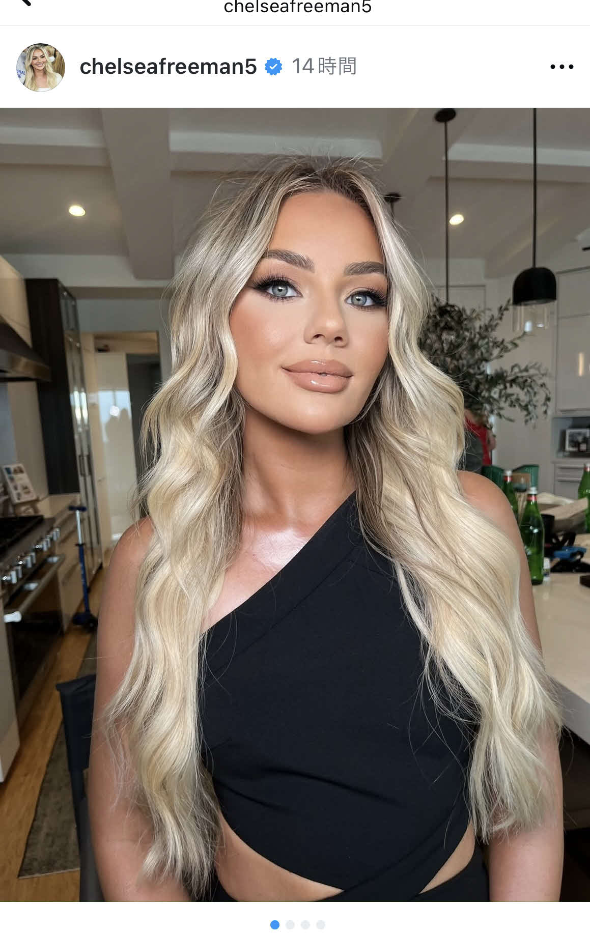 フリーマンの妻、チェルシー夫人のインスタグラムより