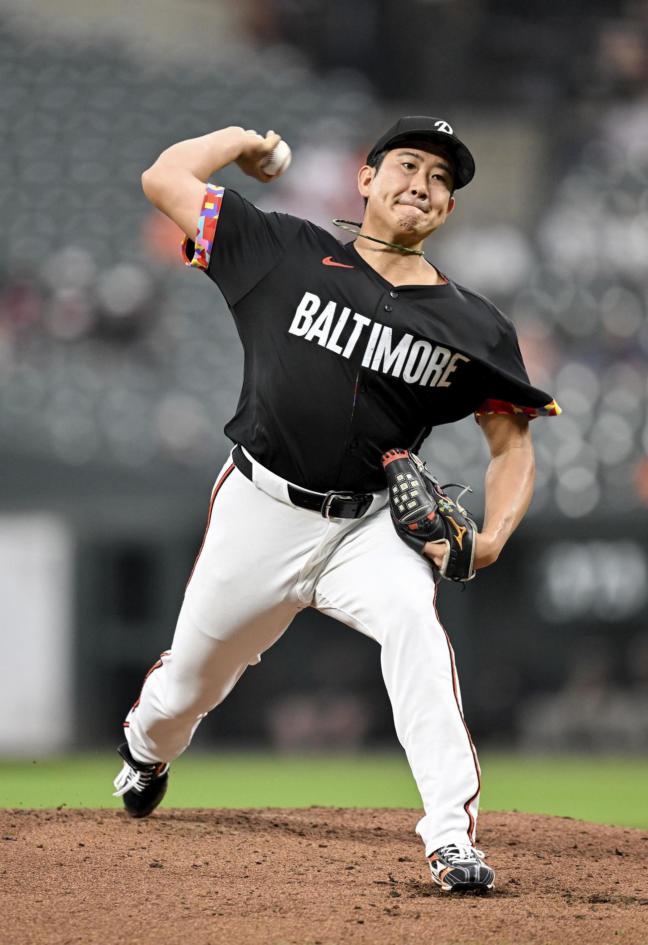 レイズ戦に先発し、5回を7失点だったが、6勝目を挙げたオリオールズ・菅野（共同）