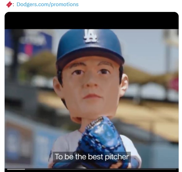 ドジャースの公式Xから