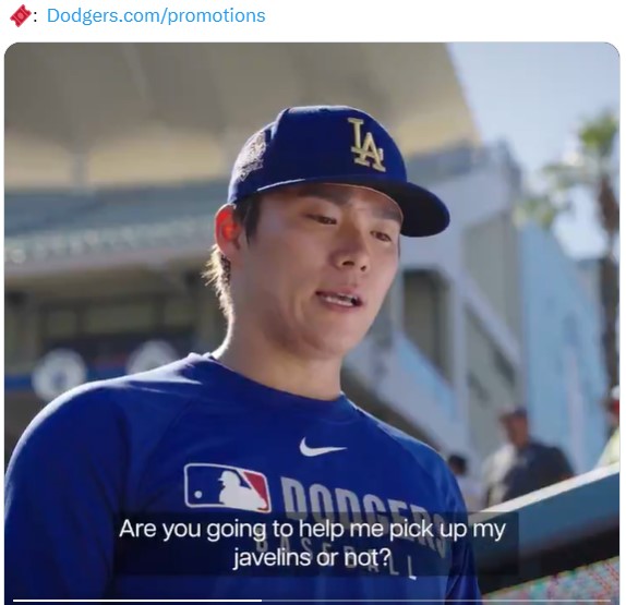 ドジャースの公式Xから