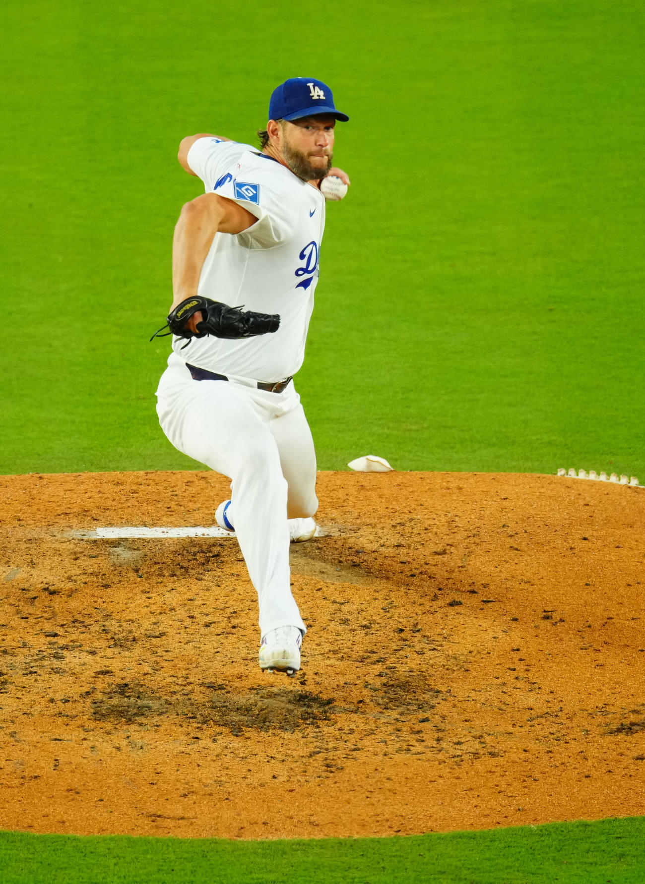 ドジャース対ホワイトソックス　力投するドジャース先発のカーショー（撮影・垰建太）