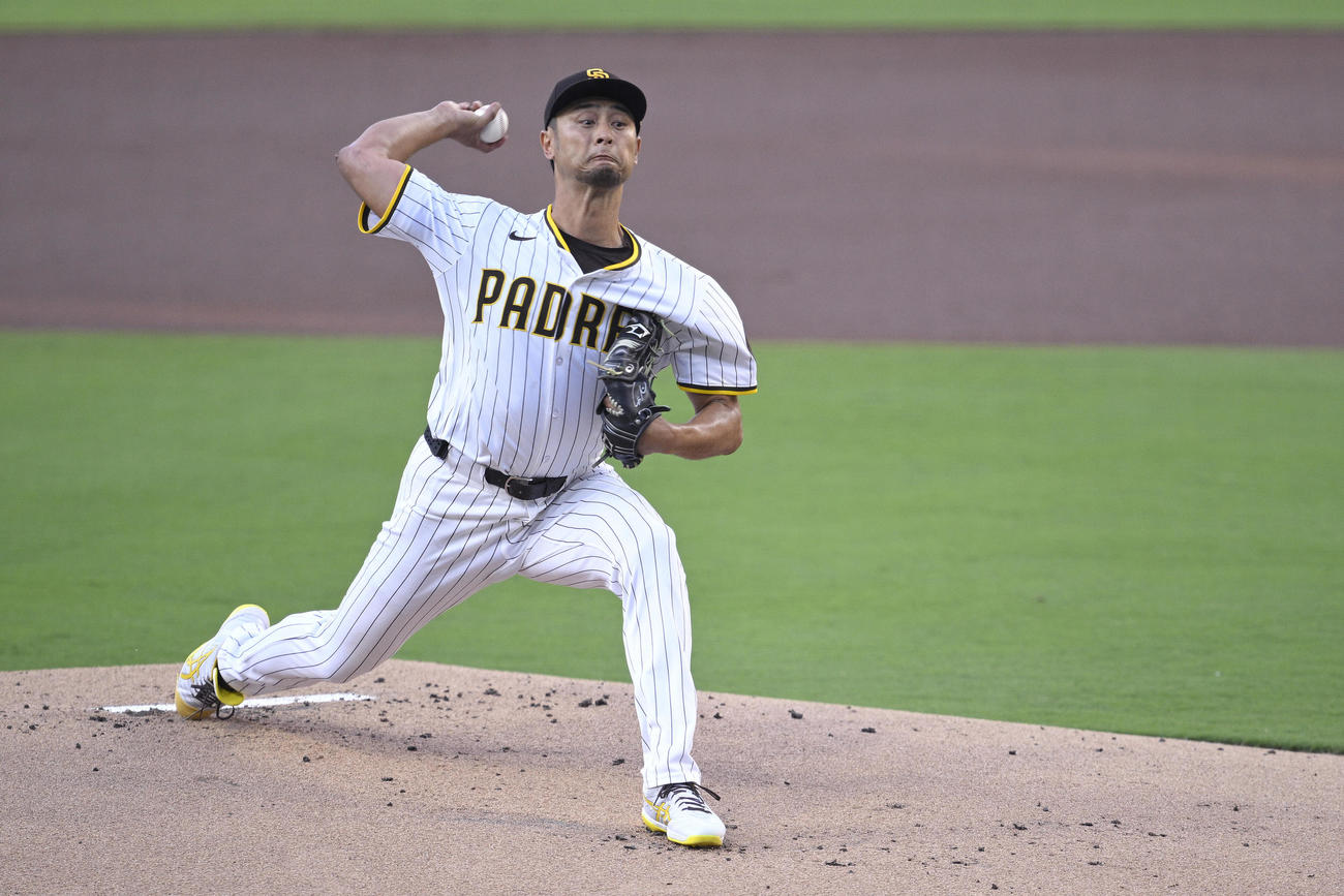 ダイヤモンドバックス戦で今季初登板したパドレスのダルビッシュ有（AP)