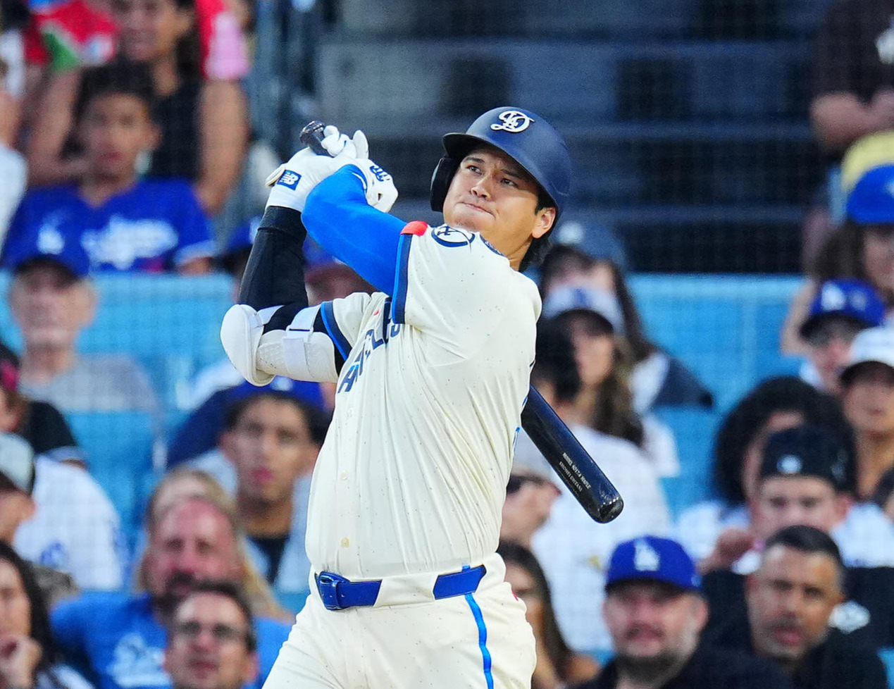 9日ブルージェイズ戦で40号ソロ本塁打を放ったドジャース大谷翔平