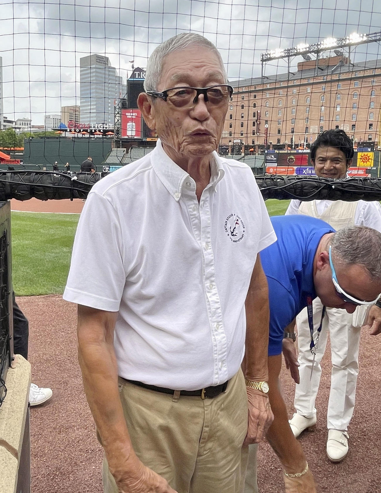 オリオールズの菅野の登板試合に訪れた元横浜監督の権藤博氏（共同）