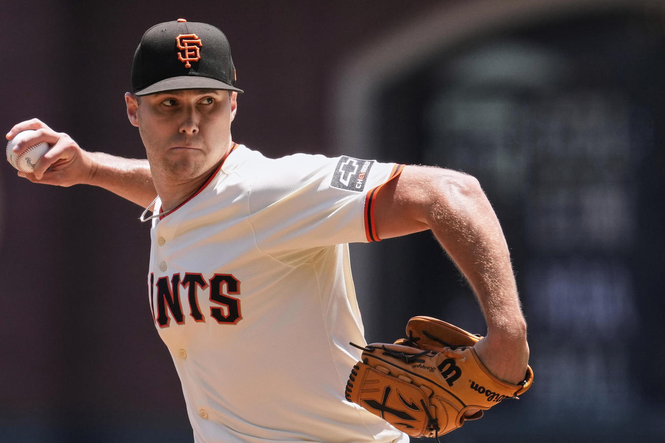 ドジャース大谷翔平と投げ合ったジャイアンツ先発のランデン・ループ（AP)