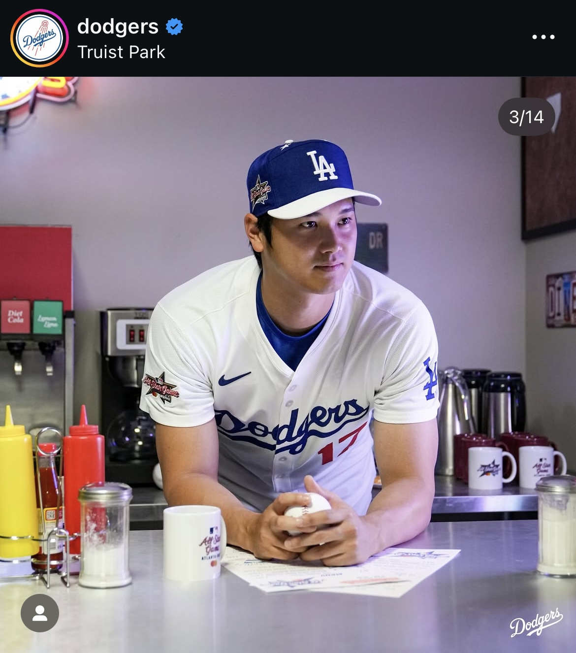 ドジャース公式インスタグラムから