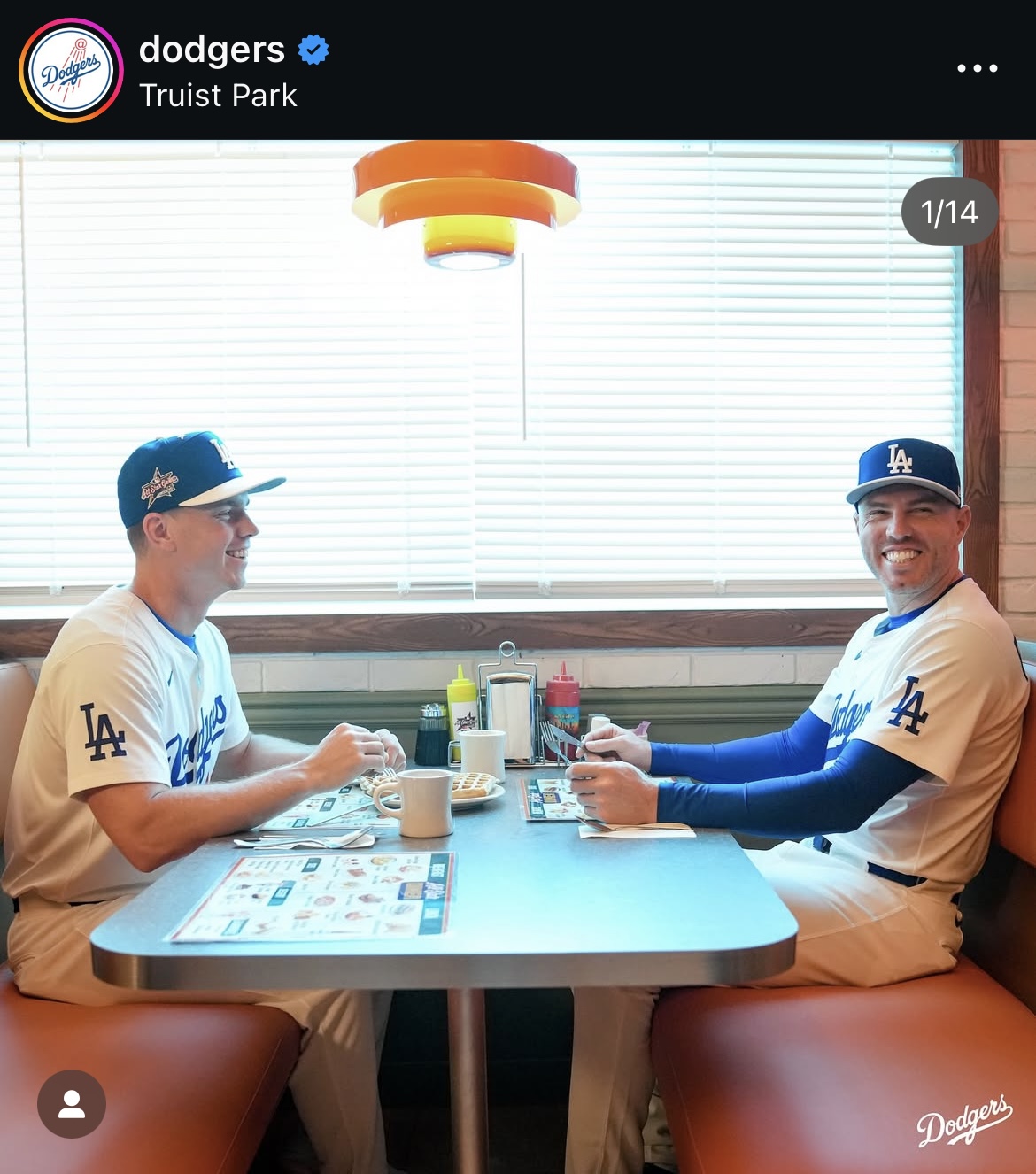 ドジャース公式インスタグラムから