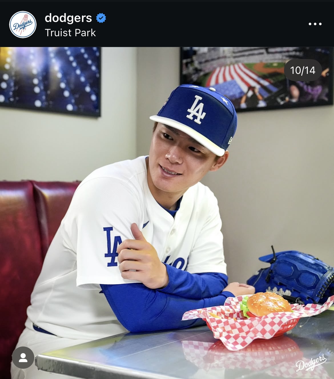 ドジャース公式インスタグラムから