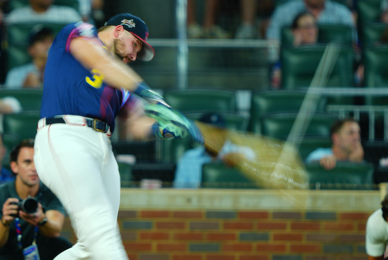 MLBホームランダービー　ホームランダービーの準決勝に臨むカル・ローリー（撮影・垰建太）